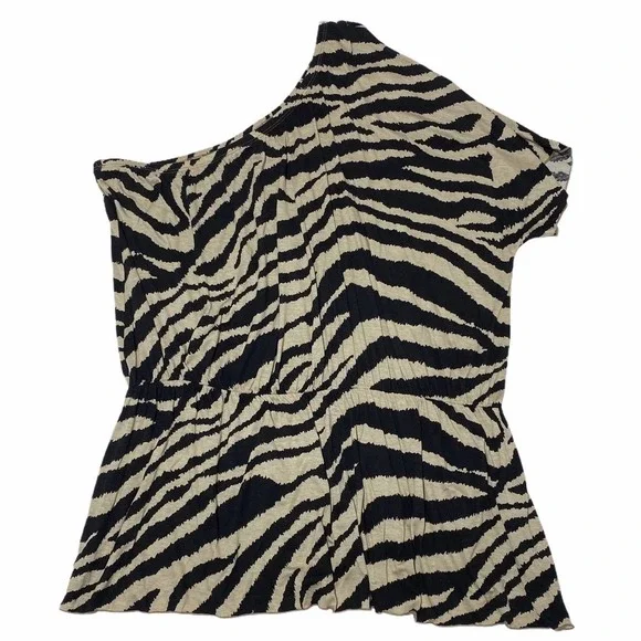 LANE Bryant Zebra One Shoulder Mini Dress 26/28 - Picture 4 of 10